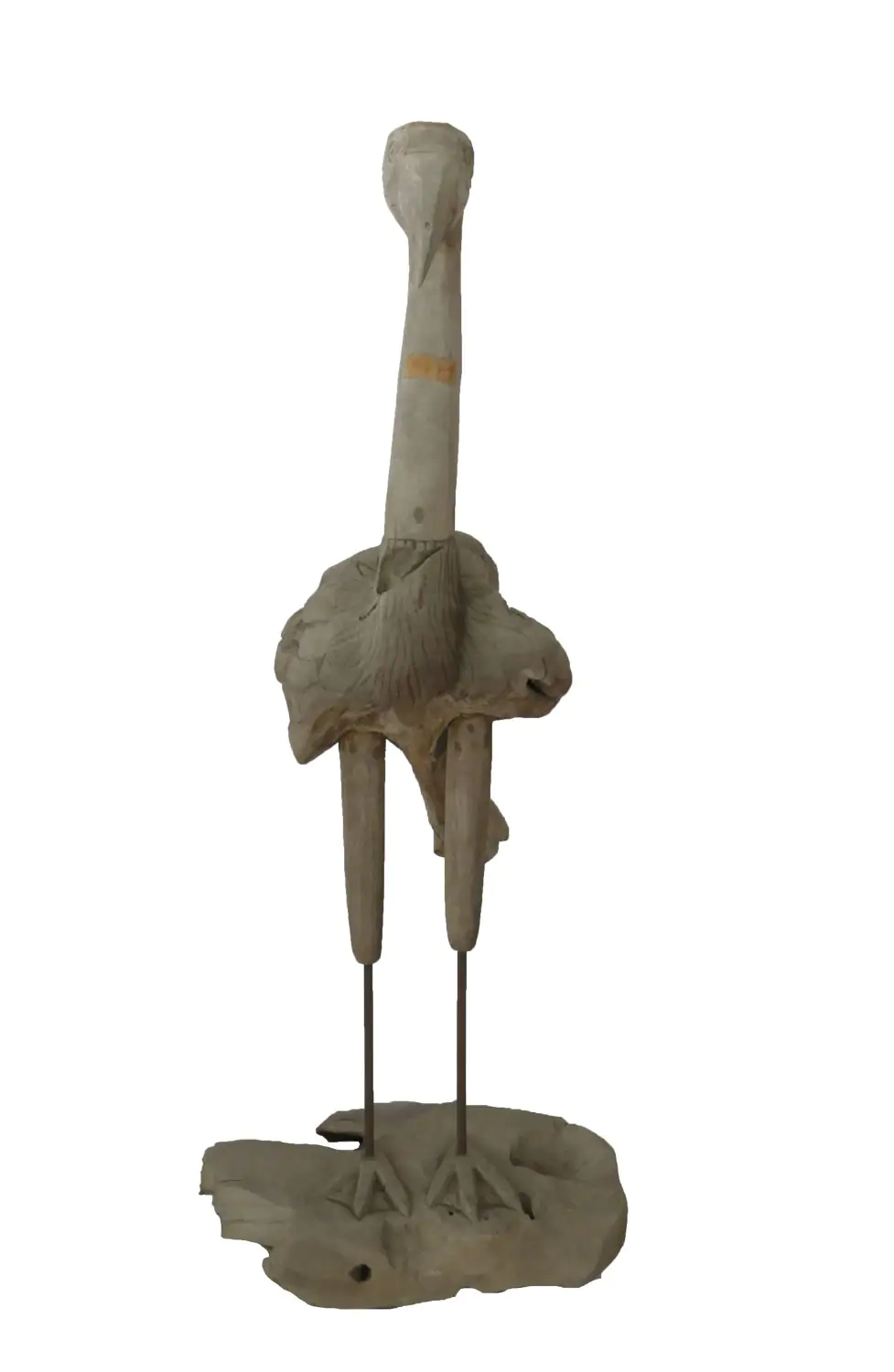  Product image 6 of the product “Flamingo, made from teak root pieces, about 1,10 mtr high-. 2 Parts, metall feet. ”